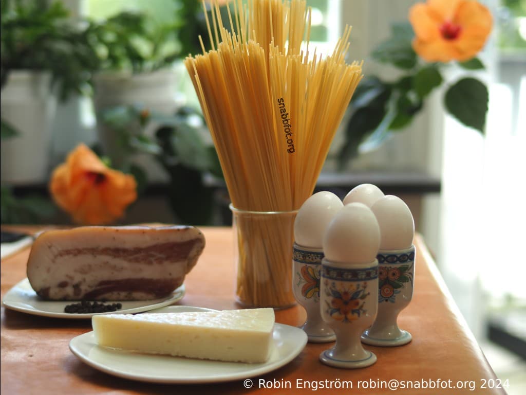 Carbonara för fyra