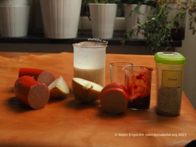 Korvstroganoff för två