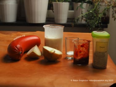 Korvstroganoff på en liten falukorv [300g]