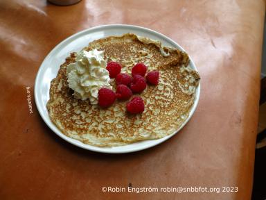 En ihopprullad pannkaka