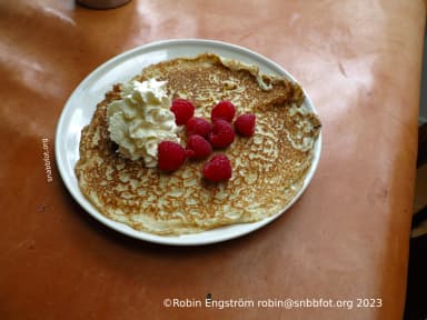 En ihopprullad pannkaka