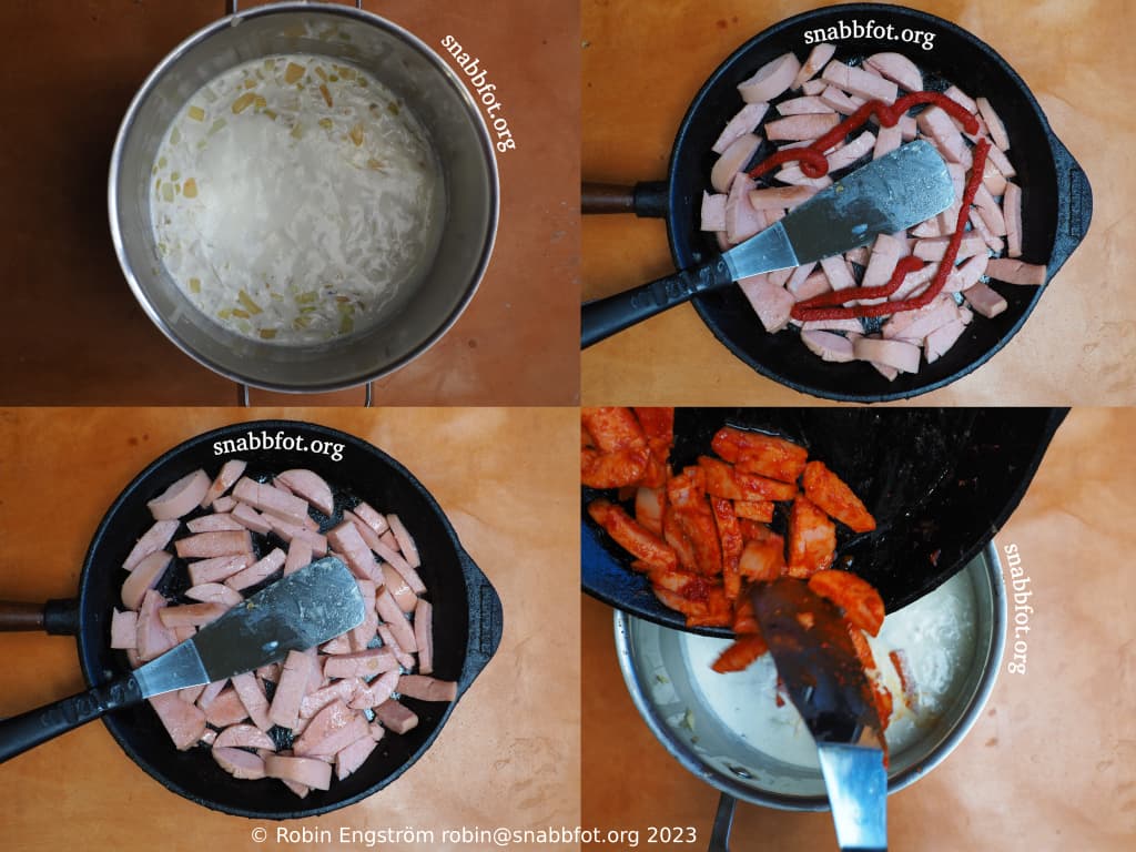 Stek korven med tomatpurén