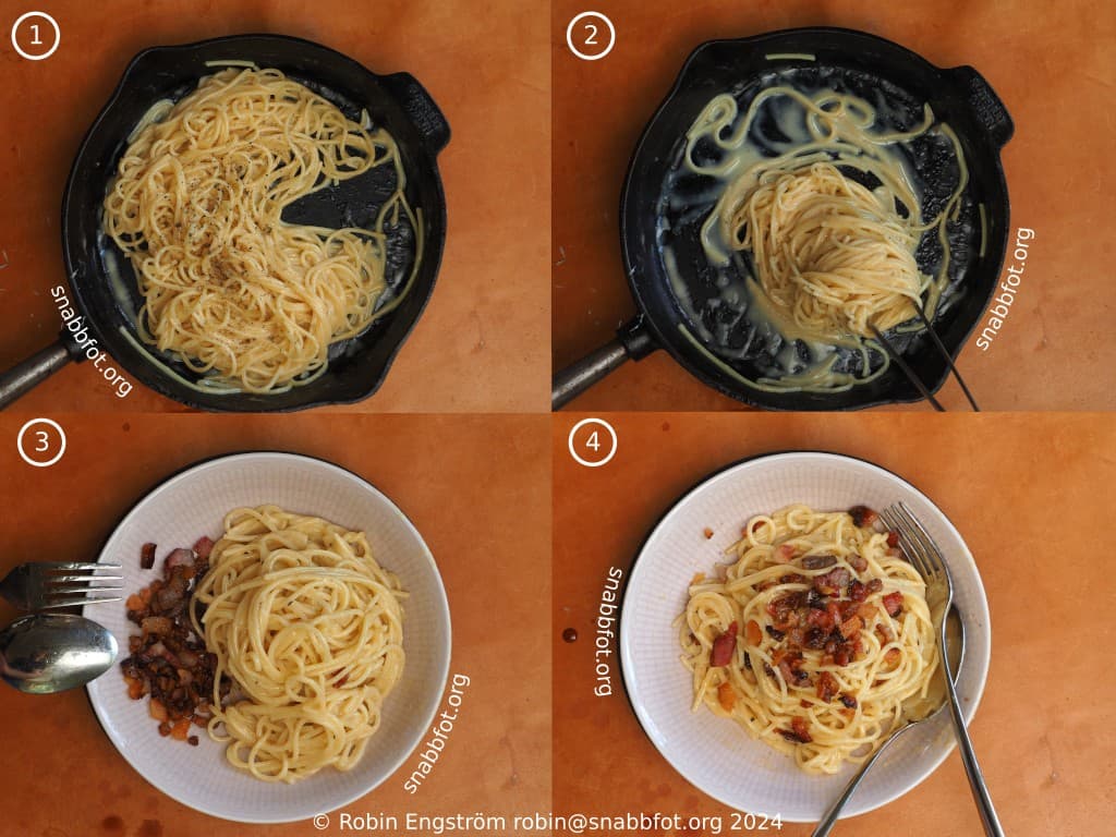 Pasta i stekpanna