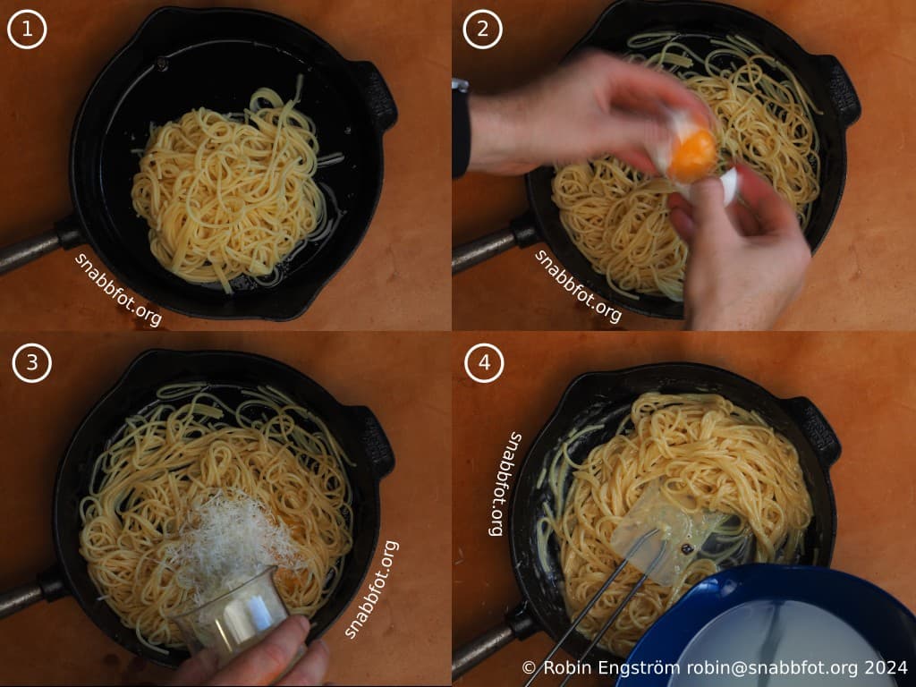Pasta i stekpanna
